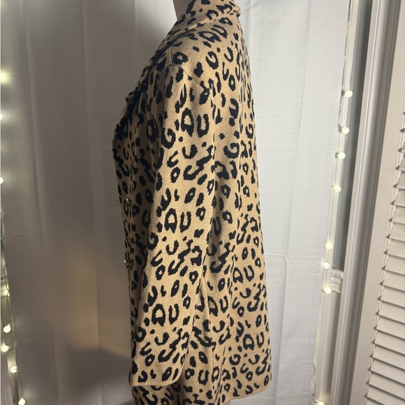 Kasper Tan and Black Blazer Classic Leopard Print - Picture 2 of 9